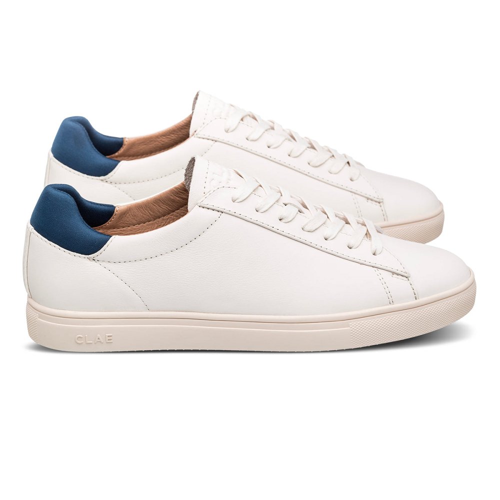 CLAE BRADLEY Shoes Mens USA843-I27 In Off White Leather Ocean